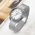 RE 115 Women Simple Rhinestone Stainless Steel Fashion Ladies Wristwatch Quartz Clock Female Luxury Watches